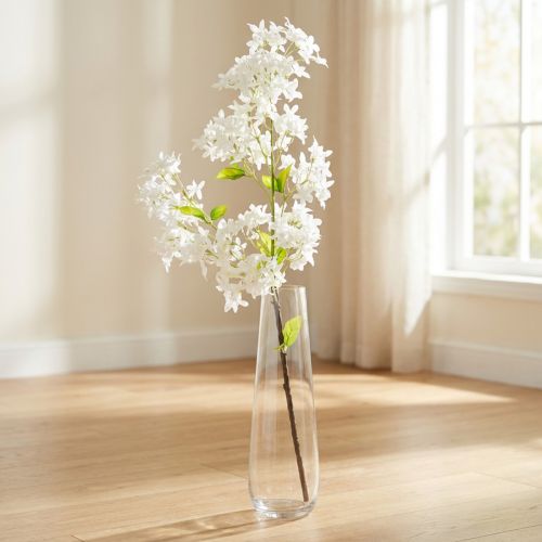 Künstlicher Fliederzweig mit weißen Blüten, 95 cm | Floristik24.at