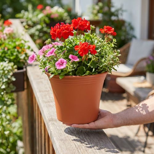 Plastiktopf „Irys“ Terrakotta Ø25cm H21cm | Floristik24.at
