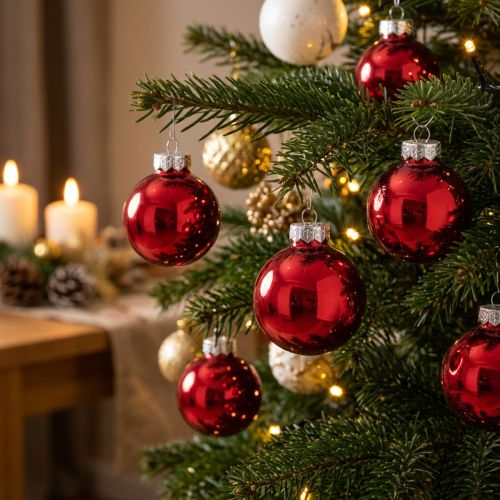 Weihnachtskugeln aus Glas Ø4