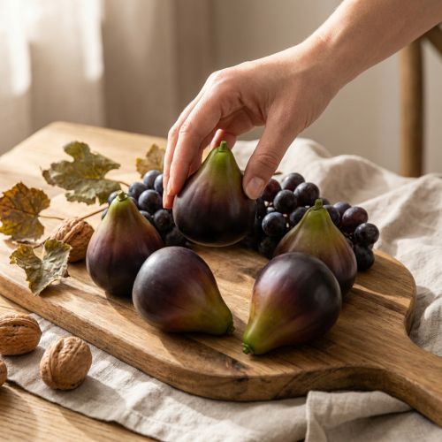 VIANA künstliche Feigen 8 cm 6er-Set - Dekofrüchte aus Kunststoff für Innenräume | Floristik24.at
