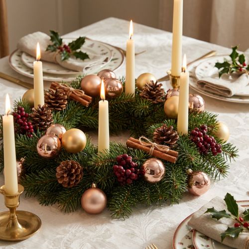 Weihnachtskugeln Glas Rosé Gold Matt und Glänzend Ø4 cm 32 Stück | Floristik24.at