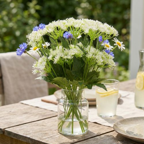 Dill blühend künstlich 49cm Weiß Grün 9 Stiele | Floristik24.at