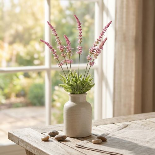 Künstlicher Lavendel-Bund, Helllila, 45 cm, 3 Stiele | Floristik24.at