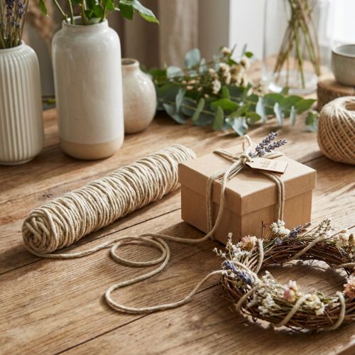 Filzschnur aus Jute und Schafschurwolle Beige Ø 5 mm 55 m | Floristik24.at