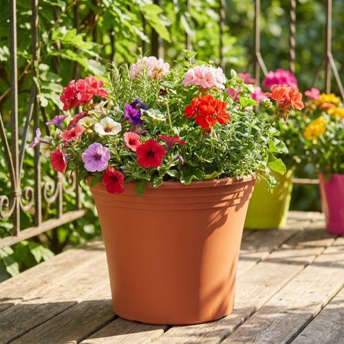 Blumentopf „Irys“ Plastik Terrakotta Ø33cm H27,5cm | Floristik24.at