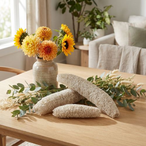 Artikel Getrocknete Luffa-Früchte Weiß 20 Stück ca. 15-27cm