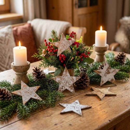 Kokossterne Weiß gewaschen 10 cm 20 Stück für Weihnachten | Floristik24.at
