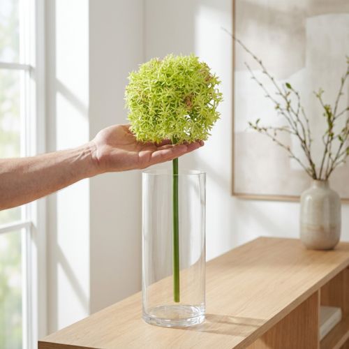 Allium künstlich grüne Blüte Ø18cm 90cm für Wohn- und Raumdekoration | Floristik24.at