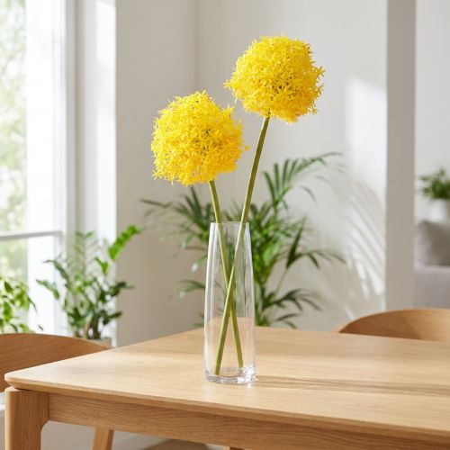 Allium Gelb Künstlich 80cm, Ø14,5cm, 2 Stück | Floristik24.at