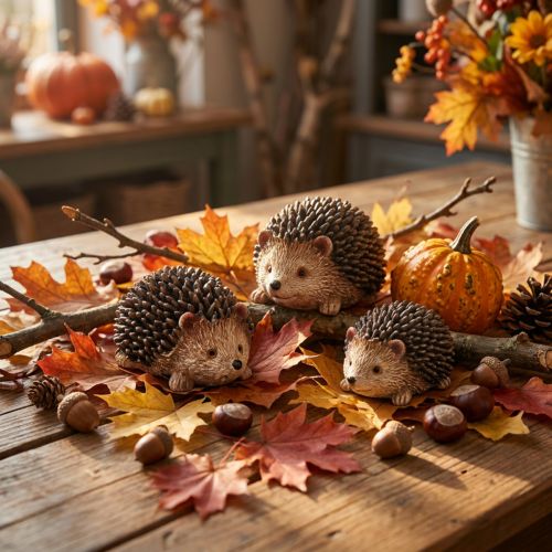 Artikel Mini Igel Deko Figuren Herbst Handbemalt 4×2,5×2cm 6 St