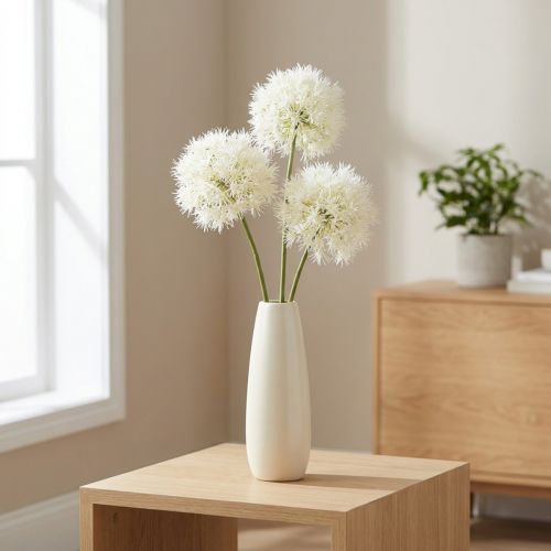Allium Kunstblume aus Polyester und Kunststoff in Weiß 68cm | Floristik24.at