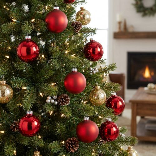 Weihnachtskugel Glas Ø6cm Rot Mix 24 St | Floristik24.at