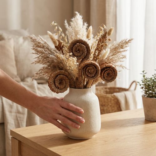 Trockenblumen Palm Male aus Holz natur 7–14cm 25 Stück für Dekoration | Floristik24.at