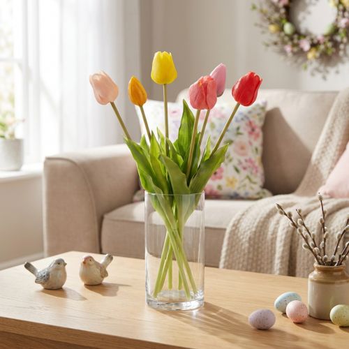 Künstlicher Tulpenstrauß 43 cm Mehrfarbig 7 Stück