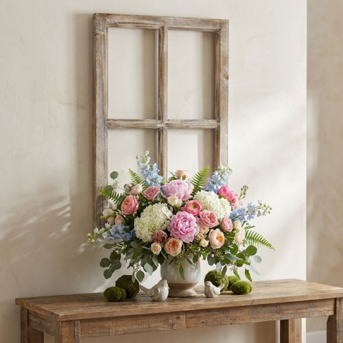 Deko Fenster Rahmen Holzdeko rustikal Braun 40×60cm | Floristik24.at
