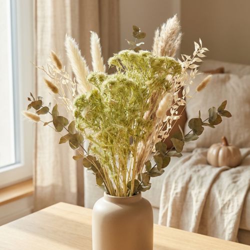 Trockenblume Wilde Distel Hellgrün ca. 40-55cm 85g | Floristik24.at