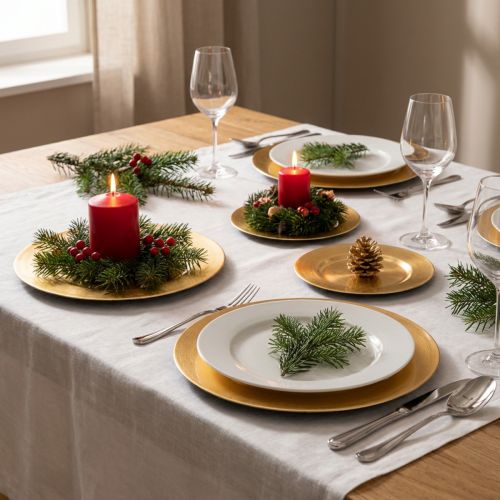 Kleiner runder Dekoteller aus Metall 17 cm gold glänzend im 6er-Set | Floristik24.at