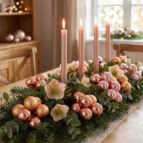 Artikel Glas-Spiegelbeeren am Draht Rosa und Apricot Ø40mm 32 Stück