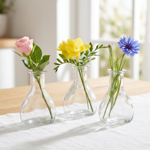 Artikel 6er-Set Mini Glasvasen in rundem Design, H 11 cm