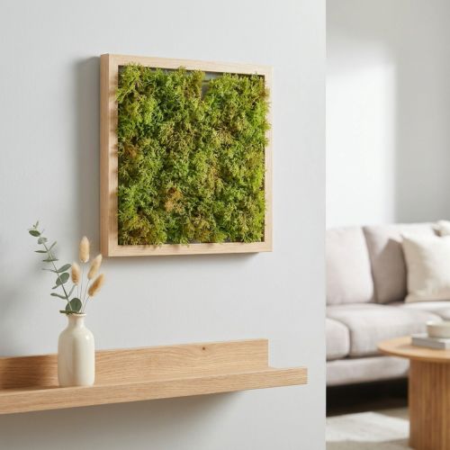 Künstliche Moosmatte 25×25 cm Hellgrün für Wohnraumdekoration | Floristik24.at