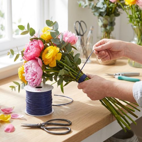 Dekodraht mit Papier umwickelt 2mm Ø 50m Dunkelblau | Floristik24.at