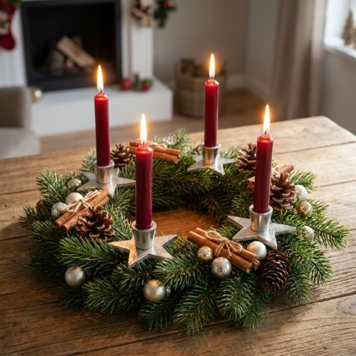 Kerzenständer Stern 8x8x4,5cm Silber Metall 4 Stück für Stabkerzen | Floristik24.at