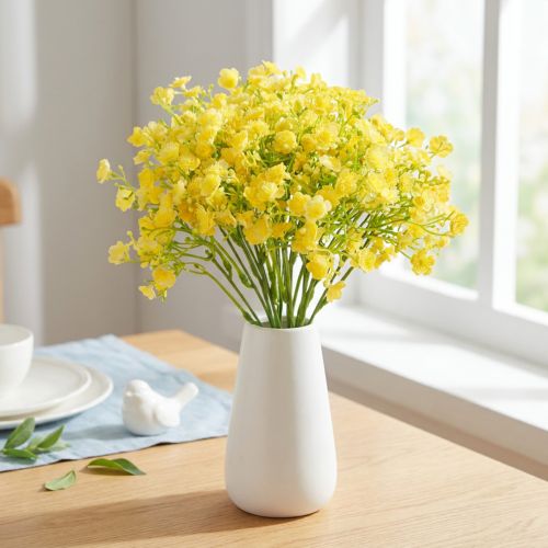 Gypsophila Kunstblume Gelb 4 Stiele 46cm | Floristik24.at
