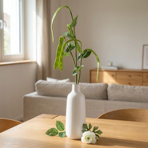 Artikel Dekozweig Kunstpflanze Bohnenzweig Grün 95cm Kunststoff