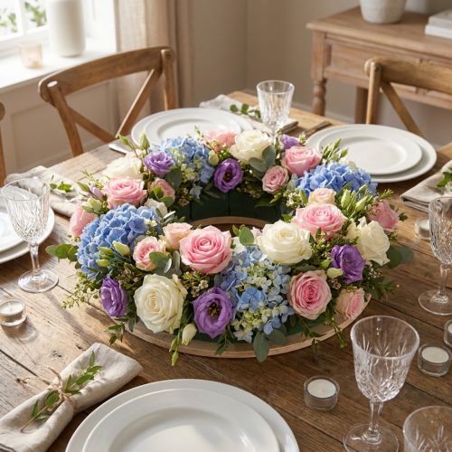Artikel Steckschaum-Kranz auf Holz Ø 29 cm Grün für floristische Dekoration