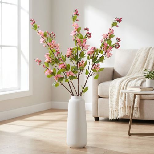 Kirschblüten Kunstzweig 125cm Rosa aus Polyester | Floristik24.at