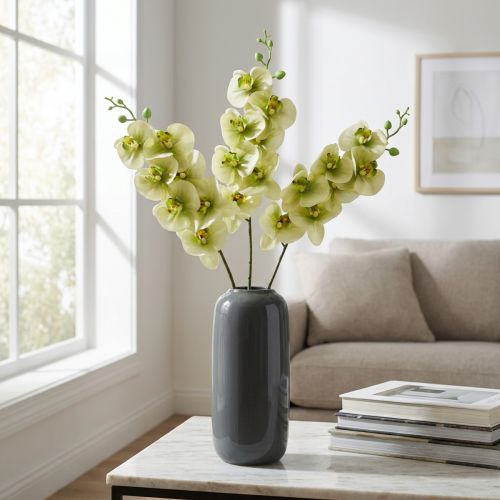 Künstliche Orchidee Phalaenopsis Gelb-Grün 83 cm Kunststoff | Floristik24.at
