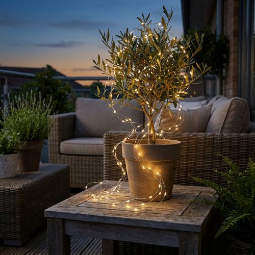 LED Lichterkette Drahtlichterkette Timer außen 180cm | Floristik24.at