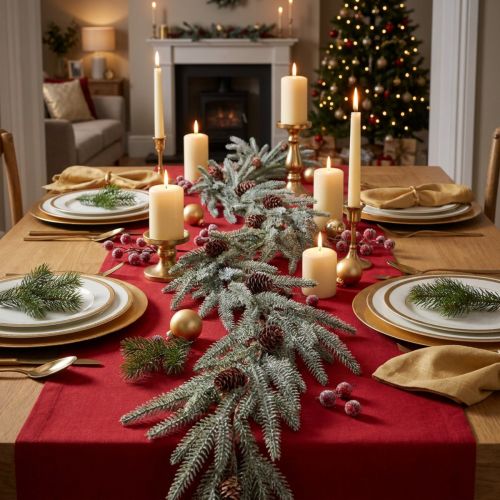 Artikel Weihnachtsgirlande Tannenzweige mit Zapfen und Frost-Effekt 180 cm Grün