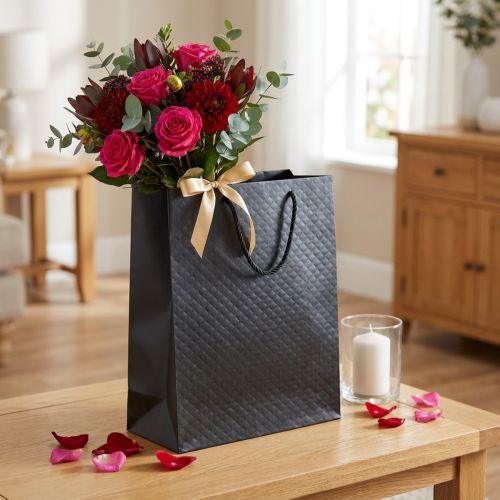 Geschenktasche Geschenktüte Schwarz 26×12×32cm 1 St | Floristik24.at