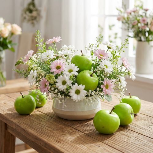 Mini-Apfel künstlich Kunststoff Grün Ø4cm 24 Stück Dekoration | Floristik24.at
