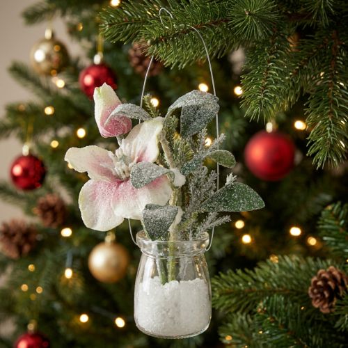 Christrose künstlich im Glas,