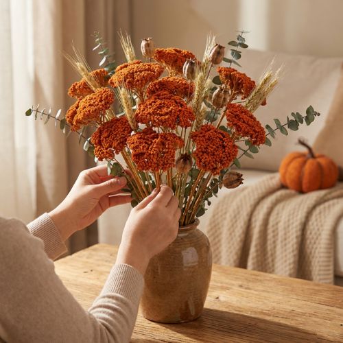 Trockenblumen Achillea Orange 45-60 cm 1 kg | Floristik24.at