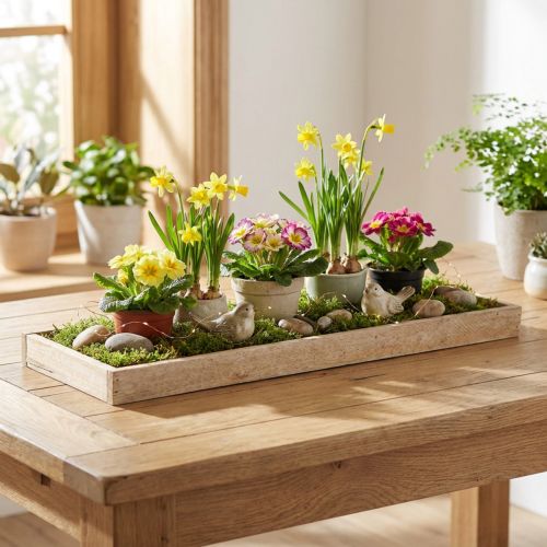 Deko Holztablett länglich Natur 42×14×3cm 3 Stück | Floristik24.at