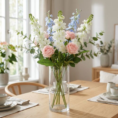 Levkoje Weiß Kunstblume aus Seidenstoff 78cm | Floristik24.at