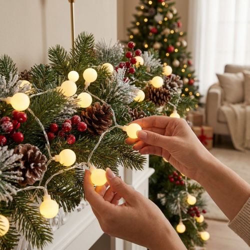 LED-Lichterkette Cherry Warmweiß 9m 120LED | Floristik24.at