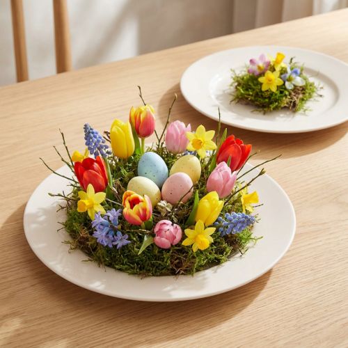 Teller aus Kunststoff rund 17cm Apricot 6 Stück Dekoration und Gestecke | Floristik24.at