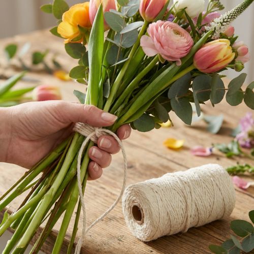 Juteband 4mm Cremeweiß 100m für Geschenk- und Dekorationszwecke | Floristik24.at