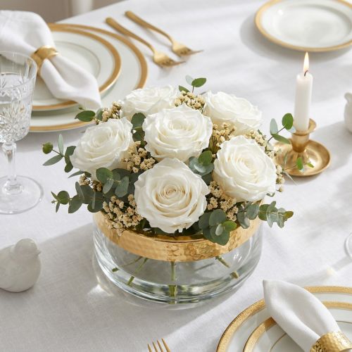 Infinity Rosen Groß Ø5,5-6cm Weiß 6 Stück | Floristik24.at