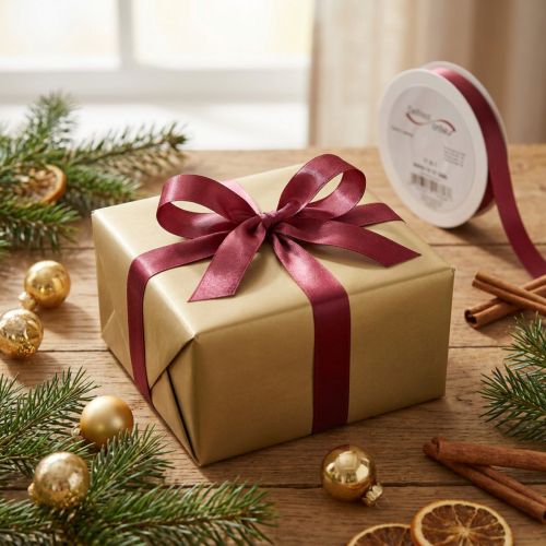 Taftband Geschenkband Bordeaux 15mm x 50m für Dekoration und Geschenkverpackung | Floristik24.at