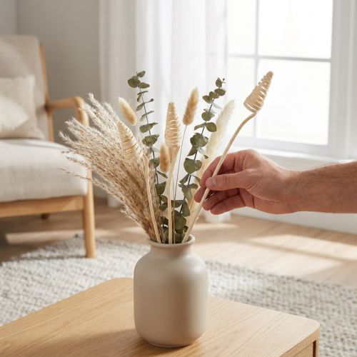 Artikel Cane Cone Holzspiralen gebleicht 50–60cm 25 Stück