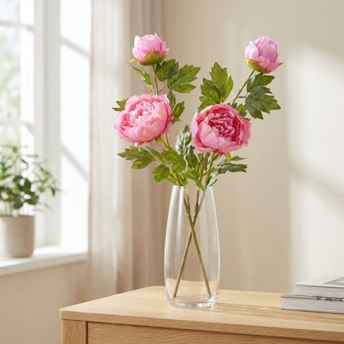 Artikel Künstliche Pfingstrosen in Pink, 80 cm, 2 Stück