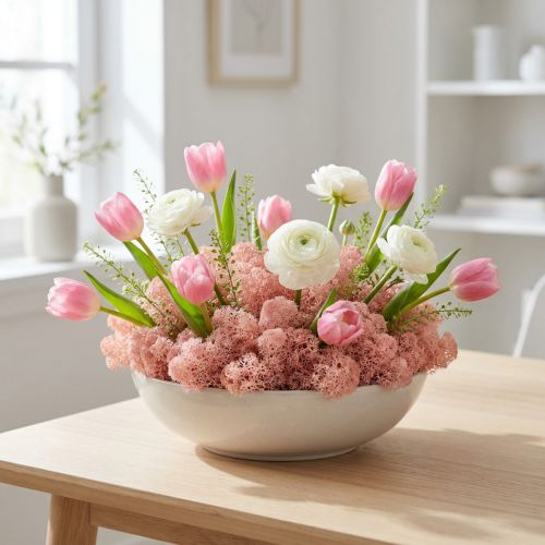 Deko-Moos Islandmoos Rosa 400g für Bastel- und Dekozwecke | Floristik24.at