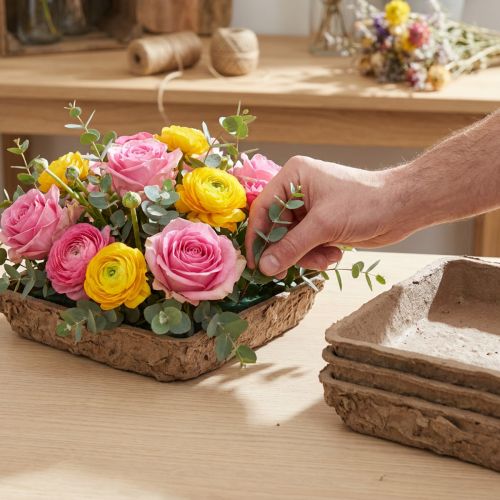 Artikel Oasis Biolit Steckschaum-Unterlage 13x13x2cm Natur Braun 12er Set
