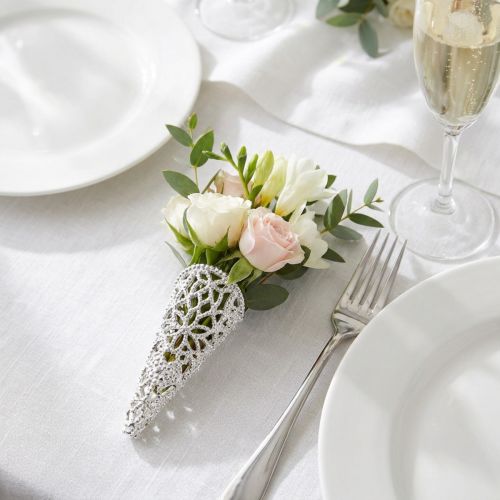 Artikel Hochzeitsanstecker Magnet Silber Kunststoff 4,5cm