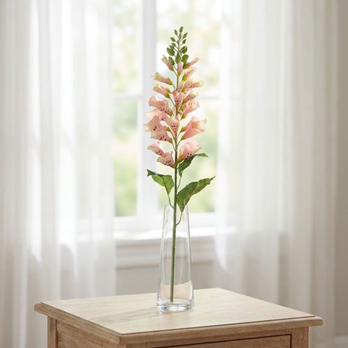 Künstlicher Fingerhut Lachs Kunstblume mit Stiel H90cm | Floristik24.at
